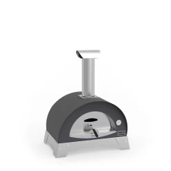 Alfa Forni Pizzaofen Moderno Ciao 2 Pizze, Holz-Backofen, Grau