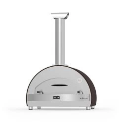 Alfa Forni Pizzaofen Classico 4 Pizze Ohne Stand, Holz, Kupfer