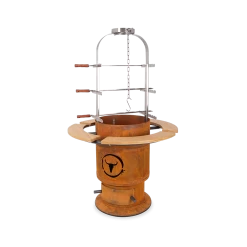 MOESTA-BBQ Bandit FirePlace Set Inkl. Ablagebrett Bambus Und Asado Grill