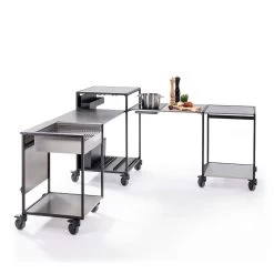 One Minute Kitchen Mobile Außenküche Premium, Schwarz -Warmes BBQ-Restaurant c49dca6be6be8a613eb3d671b42e1ec4