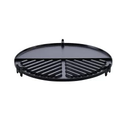 Geteilte Grillplatte BBQ/Plancha Für CADAC SAFARI CHEF 30 (glatt/geriffelt) - D: 30cm - GreenGrill