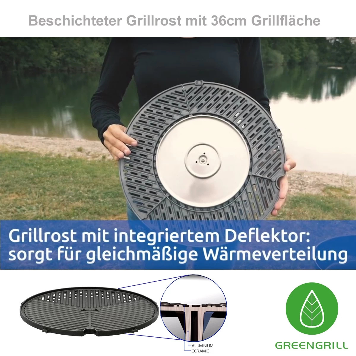 CADAC Grillrost - 36cm - Für CITI CHEF 40 Und GRILLO CHEF - Antihaftbeschichtet 3 CADAC Grillrost - 36cm - Für CITI CHEF 40 Und GRILLO CHEF - Antihaftbeschichtet – Bild 3