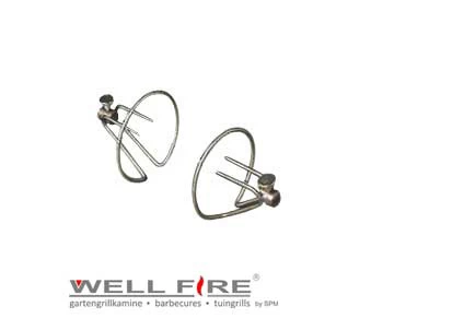 Hähnchenklammern Aus Edelstahl Für Schwenkarm 2 Hähnchenklammern Aus Edelstahl Für Schwenkarm – Bild 2