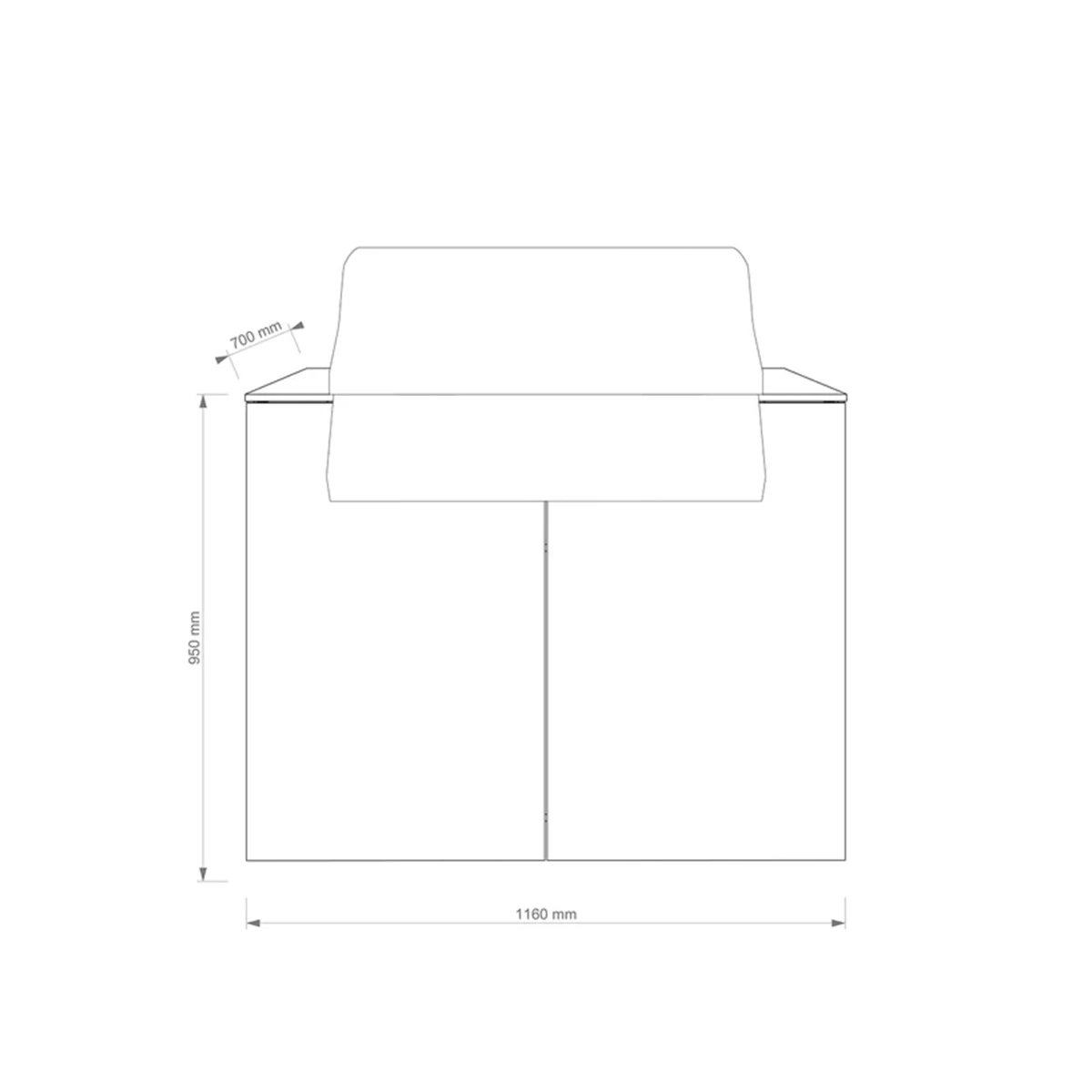 Furnery Außenküche OUT-TWO Mit Ausschnitt Für SANTOS S-410, Anthrazit 6 Furnery Außenküche OUT-TWO Mit Ausschnitt Für SANTOS S-410, Anthrazit – Bild 6