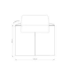 Furnery Außenküche OUT-TWO Mit Ausschnitt Für SANTOS S-410, Weiß