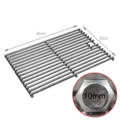 HEXAGON Grillrost - Solider Edelstahl 10mm - Perfektes Branding - 46 X 30cm -Warmes BBQ-Restaurant hexagon grillrost 7 30cm 1280x1280