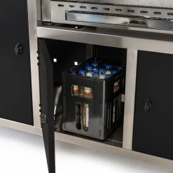INDRAdesign Blackline Gasgrillstation Mit SANTOS Free S-410 & Kühlschrank / Schwarz -Warmes BBQ-Restaurant indradesign blackline gasgrillstation mit santos free s 410 kuehlschrank schwarz 601f9d7cbe566494ffbcc023e3995dc2