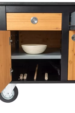 Der Merklinger Outdoor Modul "Vroni" (2 Schubladen + 2 Türen M. Ablage) -Warmes BBQ-Restaurant merklinger holzbackofen grill pizzaofen brotbackofen mobiler seitentisch granit schubladen tuere zoom zubehoer jpg