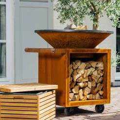 OFYR Feuerplatte Classic Storage Corten 100 PRO -Warmes BBQ-Restaurant ofyr feuerschale classic storage corten 100 pro 7ebfb244e3aa299ab4461d3dffff1ef0