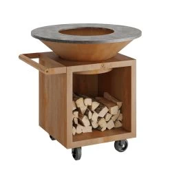 OFYR Feuerplatte Classic Storage Corten 100 PRO -Warmes BBQ-Restaurant ofyr feuerschale classic storage corten 100 pro e584cbb9c7445e61bc1ce5e388ad8a75