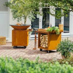 OFYR Mise En Place Table Corten 65 PRO Teakholz -Warmes BBQ-Restaurant ofyr mise en place table corten 65 pro teakholz 39c24a61c3f918f802cf52b2fb588722