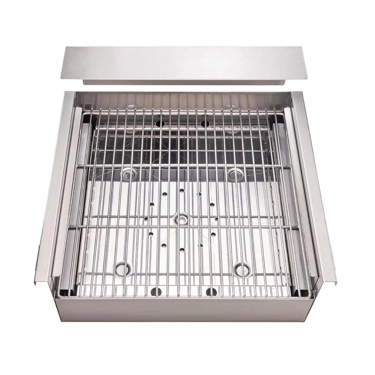 One Minute Kitchen Holzkohlegrill Einbaugrill, Edelstahl 1 One Minute Kitchen Holzkohlegrill Einbaugrill, Edelstahl