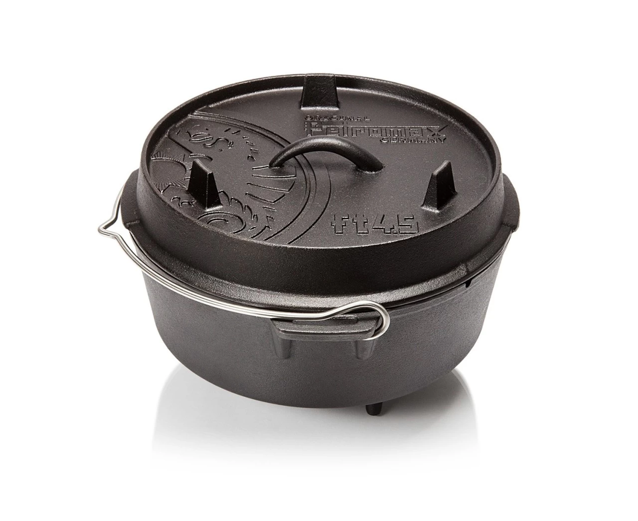 Petromax Feuertopf Ft4.5 - Dutch Oven - Gusstopf - Mit Füßen - Mit Henkel - 3,5L - 2-5 Personen 1 Petromax Feuertopf Ft4.5 - Dutch Oven - Gusstopf - Mit Füßen - Mit Henkel - 3,5L - 2-5 Personen
