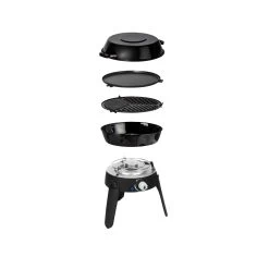 CADAC SAFARI CHEF 30 BBQ LP - 50mBar - Inkl. Topfständer, Grillrost, Grillplatte, Pfanne/Deckel