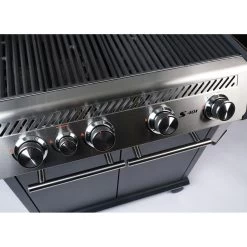 SANTOS S-401 Mit Seitenkocher, Schwarz, Inkl. Rostheber -Warmes BBQ-Restaurant santos gasgrill s 401 mit seitenkocher schwarz 265fef95735972debb453c40c3ecf483