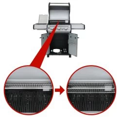 SANTOS S-318 Mit Seiten- & Heckbrenner, Schwarz Inkl. Drehspieß, Rostheber & Silikonablage -Warmes BBQ-Restaurant santos s 318 mit seiten heckbrenner schwarz inkl drehspie rostheber silikonablage 38dd0fdae3b0559b9072fa63e5e9c8c4