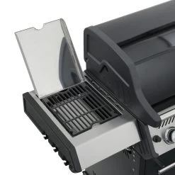 SANTOS S-318 Mit Seiten- & Heckbrenner, Schwarz Inkl. Drehspieß, Rostheber & Silikonablage -Warmes BBQ-Restaurant santos s 318 mit seiten heckbrenner schwarz inkl drehspie rostheber silikonablage 5655c0dae0dc333ed909ac4f26b6ec93