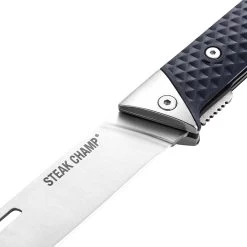 STEAK CHAMP Outdoor Messer - BBQ MASTER - Klappmesser 12cm Klinge -Warmes BBQ-Restaurant steak champ outdoor bbq messer grillmesser 03 1280x1280