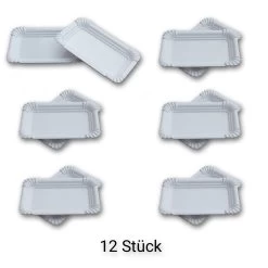 12er Set - Mehrweg Wurstplatte 21x13,5cm - Bruchfest - Spülmaschinenfest - Melamin