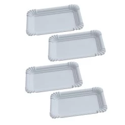 4er Set - Mehrweg Wurstplatte 21x13,5cm - Bruchfest - Spülmaschinenfest - Melamin